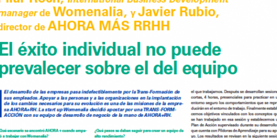 «El éxito individual no puede prevalecer sobre el del equipo»…