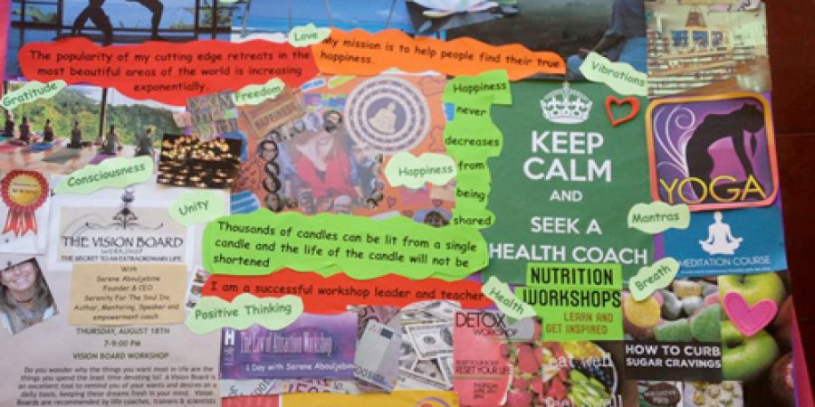 VISION BOARD. Especial clientes: Os invitamos a crear vuestro vision board.